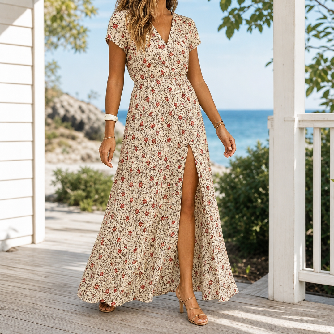 Women's Alba-June Wrap Maxi Dress | Invictora.com