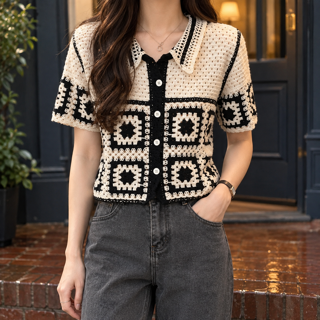 Women's Thea Crochet Cardigan | Invictora.com