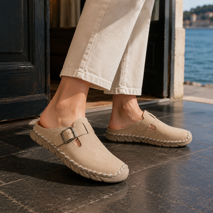 Women's Bernardi Buckle Mules product image | Invictora.com