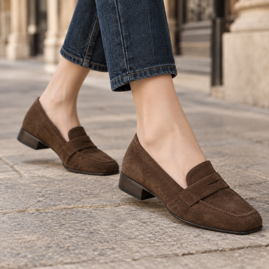 Women's Paladini-Milano Suede Loafers in Brown | Invictora.com