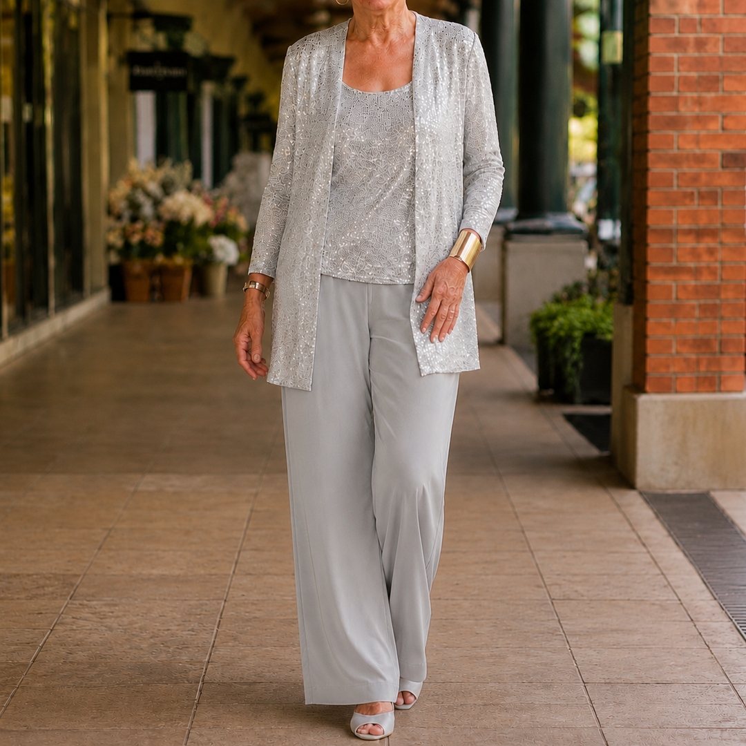 Women's Elowen-Belle Sequined Pant Set | Invictora.com