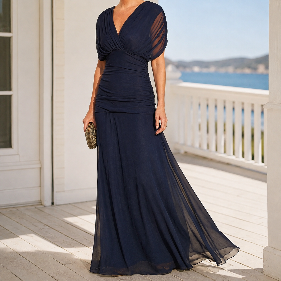 Women's Willa Ruched Maxi Dress | Invictora.com