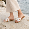 Women's Carrera H-Strap Sandals in White | Invictora.com