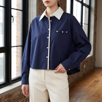 Women's Vivienne Contrast Collar Top