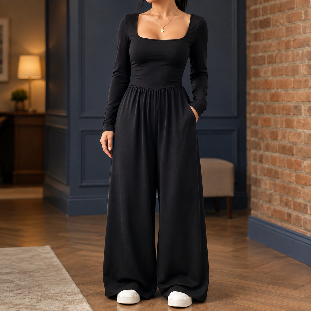 Women's Sylvaine-Claire Wide Leg Jumpsuit | Invictora.com