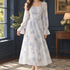 Women's Mireille-Pearl Floral Midi Dress | Invictora.com