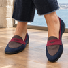 Women's Pescara-Siena Colorblock Loafers in Navy | Invictora.com