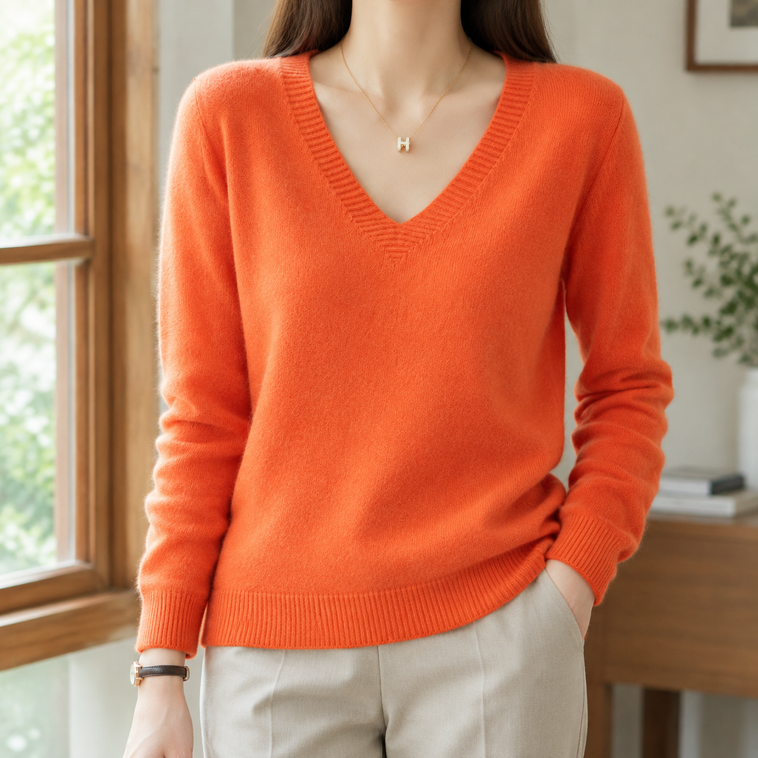 Women's Evadne V Neck Sweater | Invictora.com