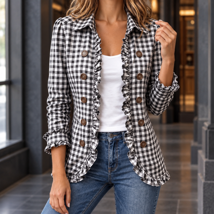 Women's Marina-Louise Gingham Jacket | Invictora.com