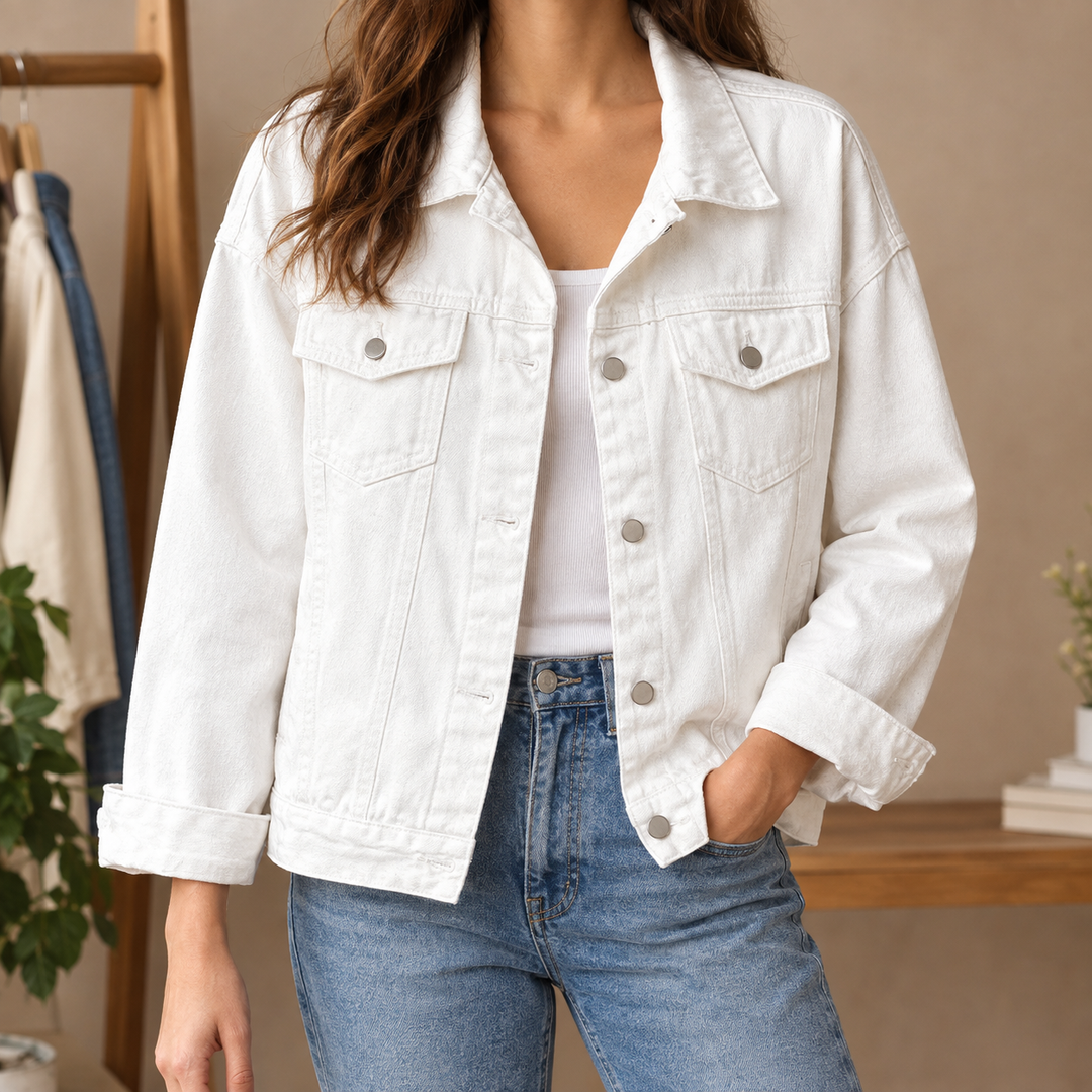 Women's Caitlin-Grace Denim Jacket | Invictora.com