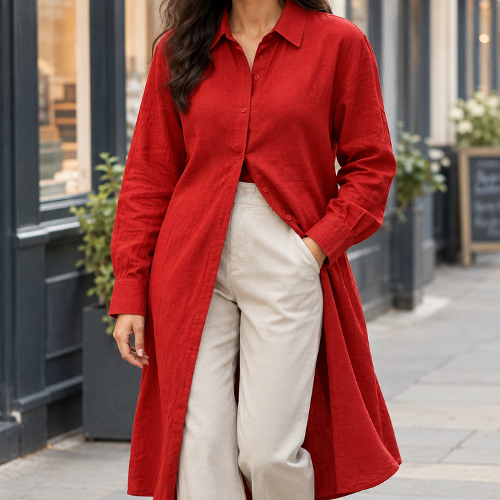 Women's Idalia-Rose Longline Shirt | Invictora.com