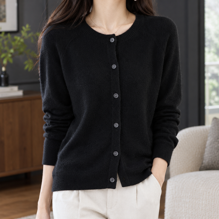 Women's Michelle Round Neck Cardigan | Invictora.com