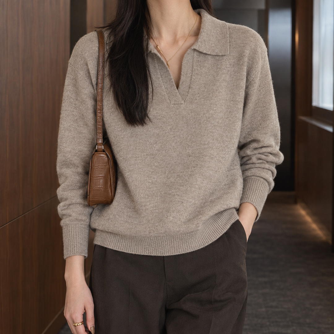 Women's Briony-Hope Polo Sweater | Invictora.com