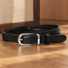 Women's Ancona-Garda Leather Belt in Black | Invictora.com
