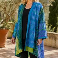 Women's Maribel-Sage Patchwork Cardigan
