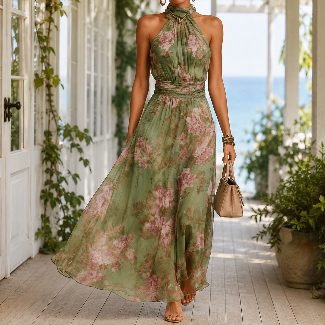 Women's Nora-Pearl Halter Maxi Dress product image | Invictora.com