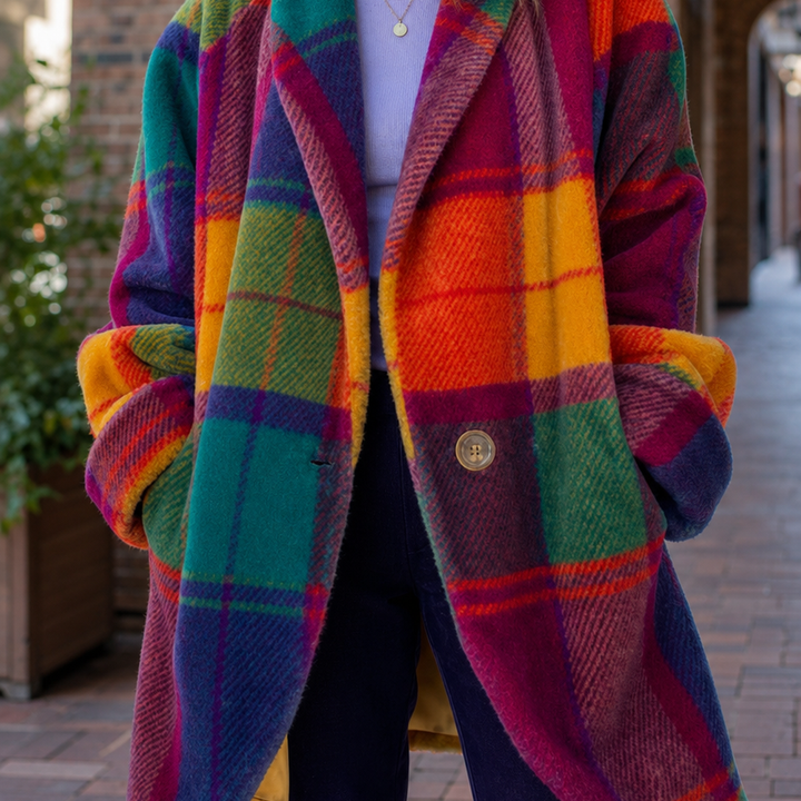 Women's Solene-Mae Plaid Coat | Invictora.com