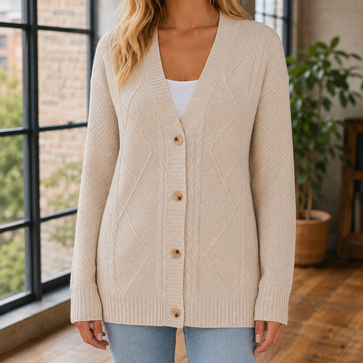 Women's Evelina-Rae Cable Knit Sweater | Invictora.com