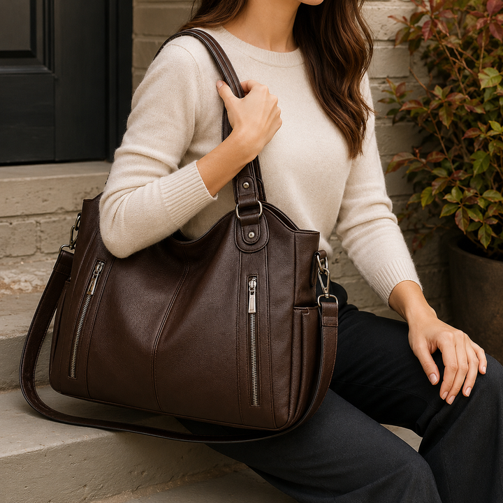 Women's Farina Zip Pocket Tote | Invictora.com