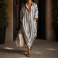 Women's Adele Striped Shirt Dress