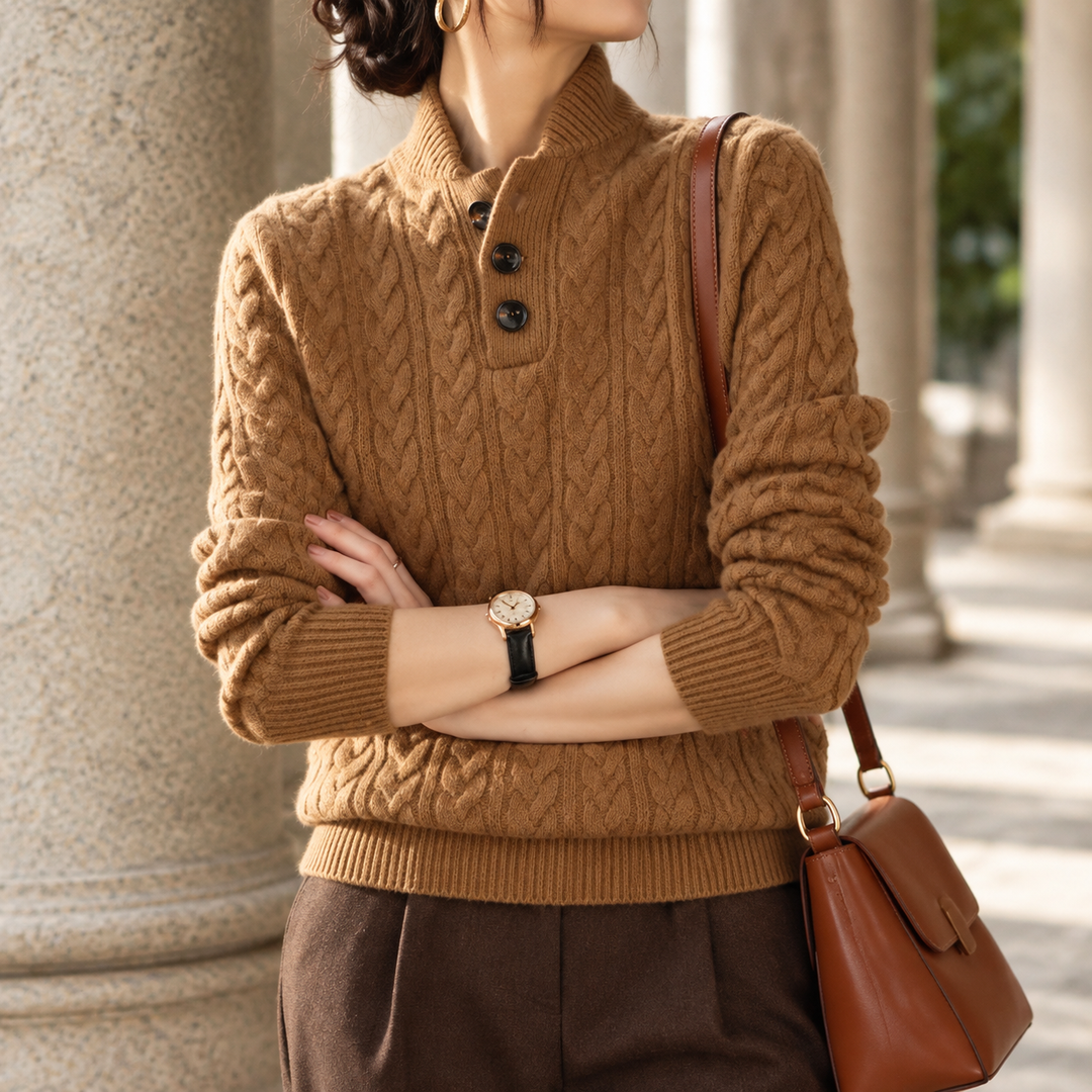 Women's Brigitta-Rae Cable Knit Sweater | Invictora.com