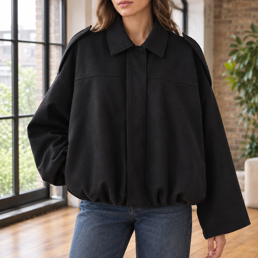 Women's Chantal-Pearl Suede Pilot Jacket | Invictora.com
