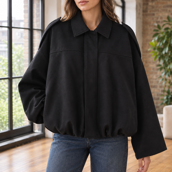 Women's Chantal-Pearl Suede Pilot Jacket | Invictora.com