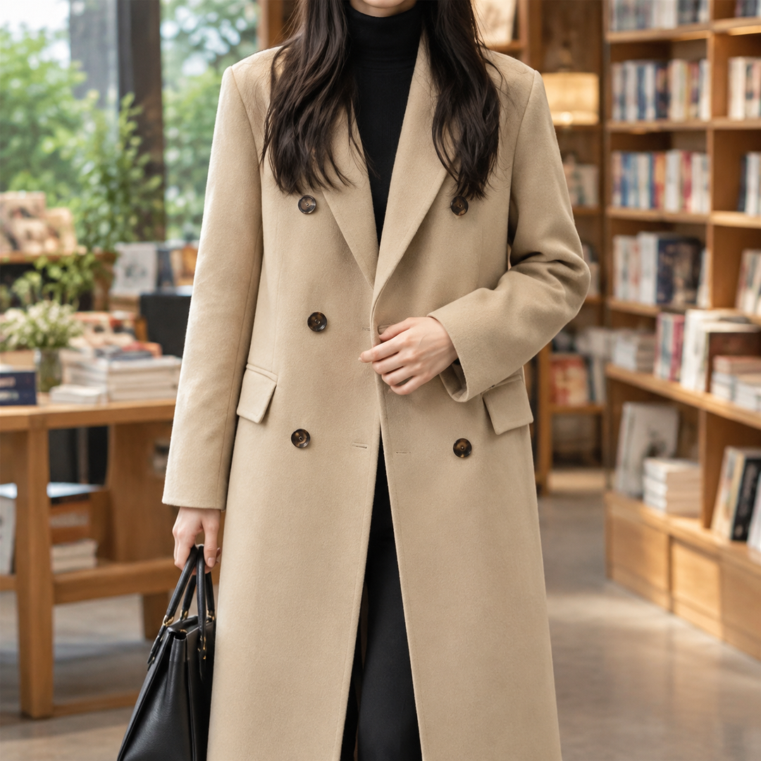 Women's Guinevere-Lane Double Breasted Overcoat | Invictora.com