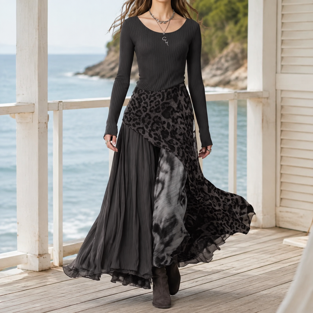 Women's Selene-Jade Asymmetric Maxi Dress product image | Invictora.com