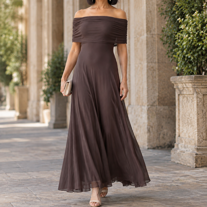 Women's Sylvie-Elise Bardot Maxi Dress product image | Invictora.com