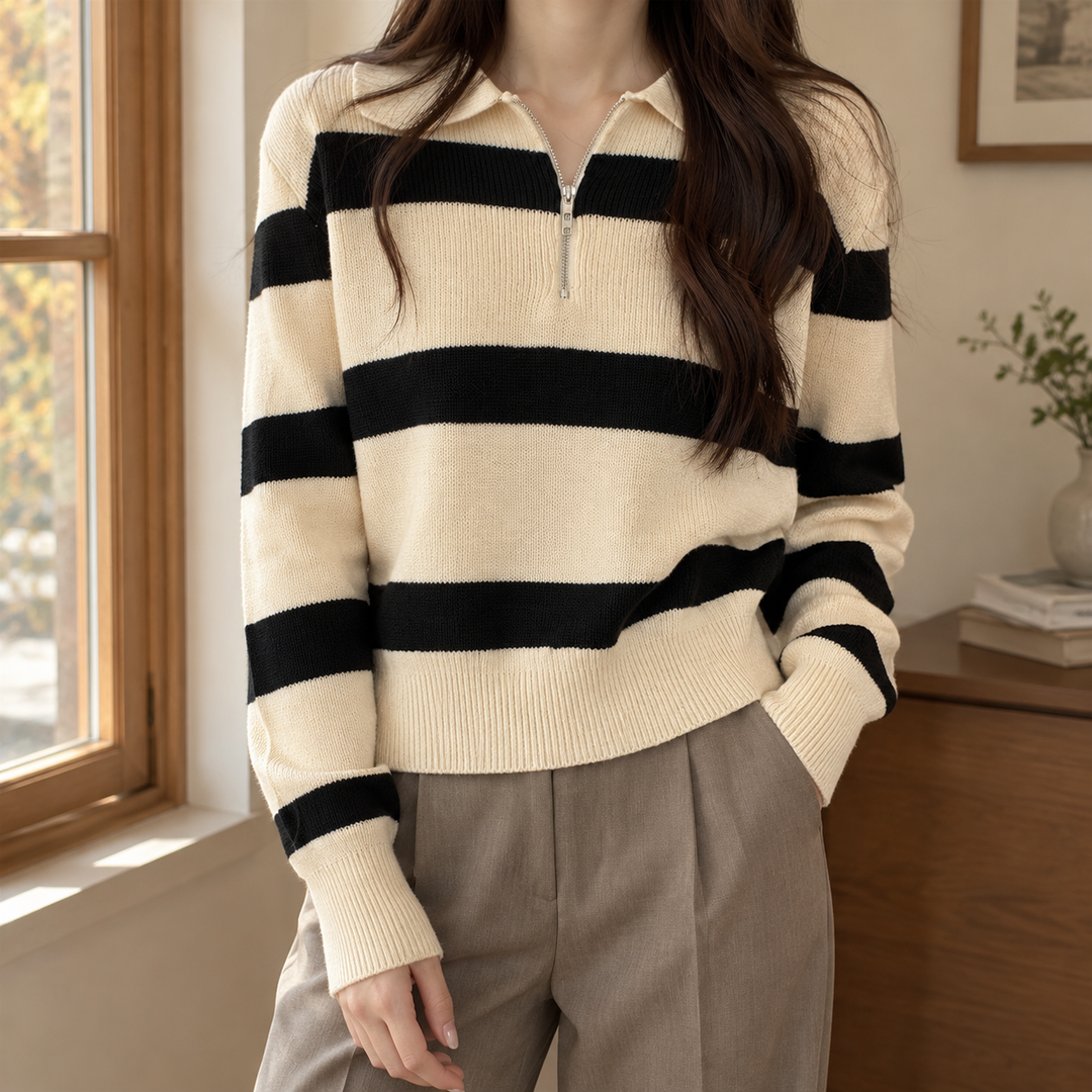 Women's Sofia-Faye Half Zip Sweater | Invictora.com
