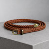 Women's Bertani Braided Belt in Coffee | Invictora.com