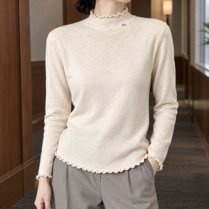 Women's Selene-Marie Lettuce Edge Sweater | Invictora.com
