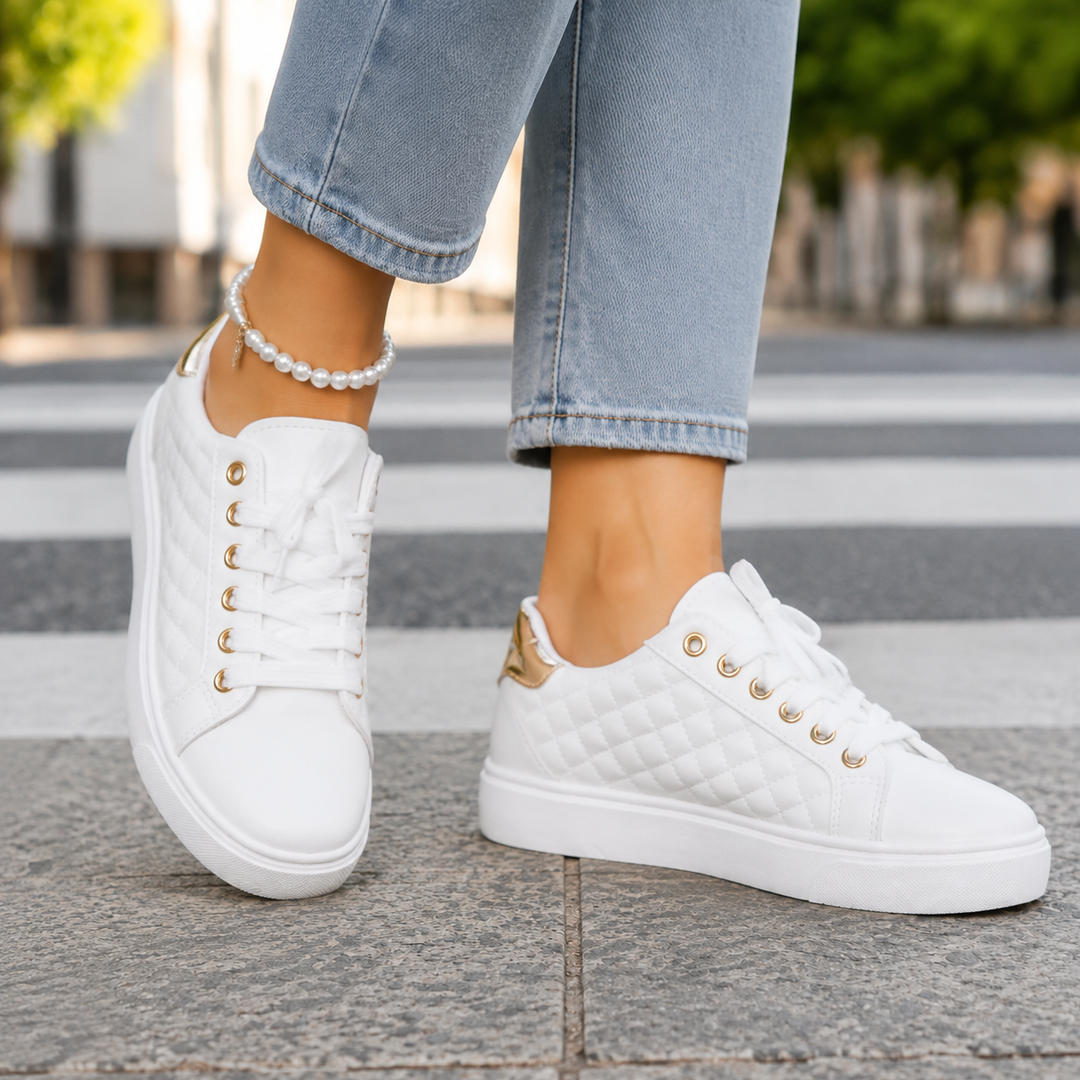 Women's Sanremo Orthopedic Sneakers in White | Invictora.com