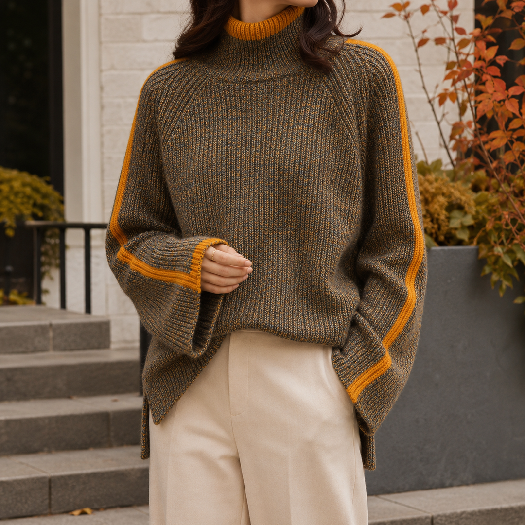 Women's Ilaria-Claire Roll Neck Sweater | Invictora.com