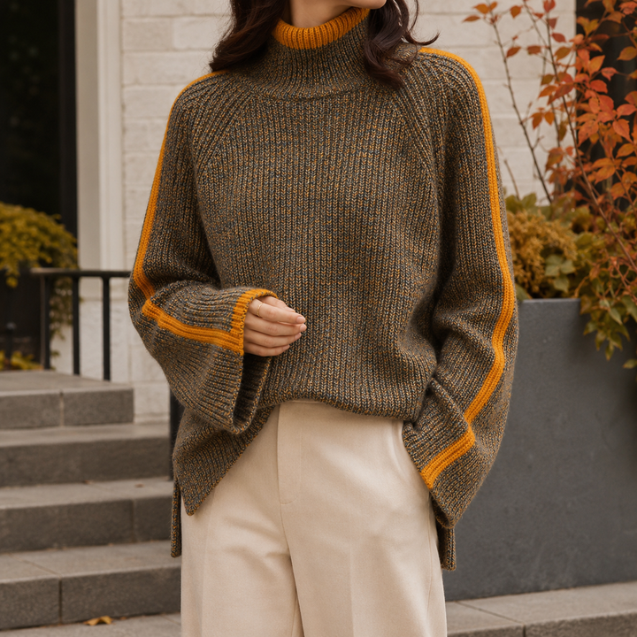 Women's Ilaria-Claire Roll Neck Sweater | Invictora.com