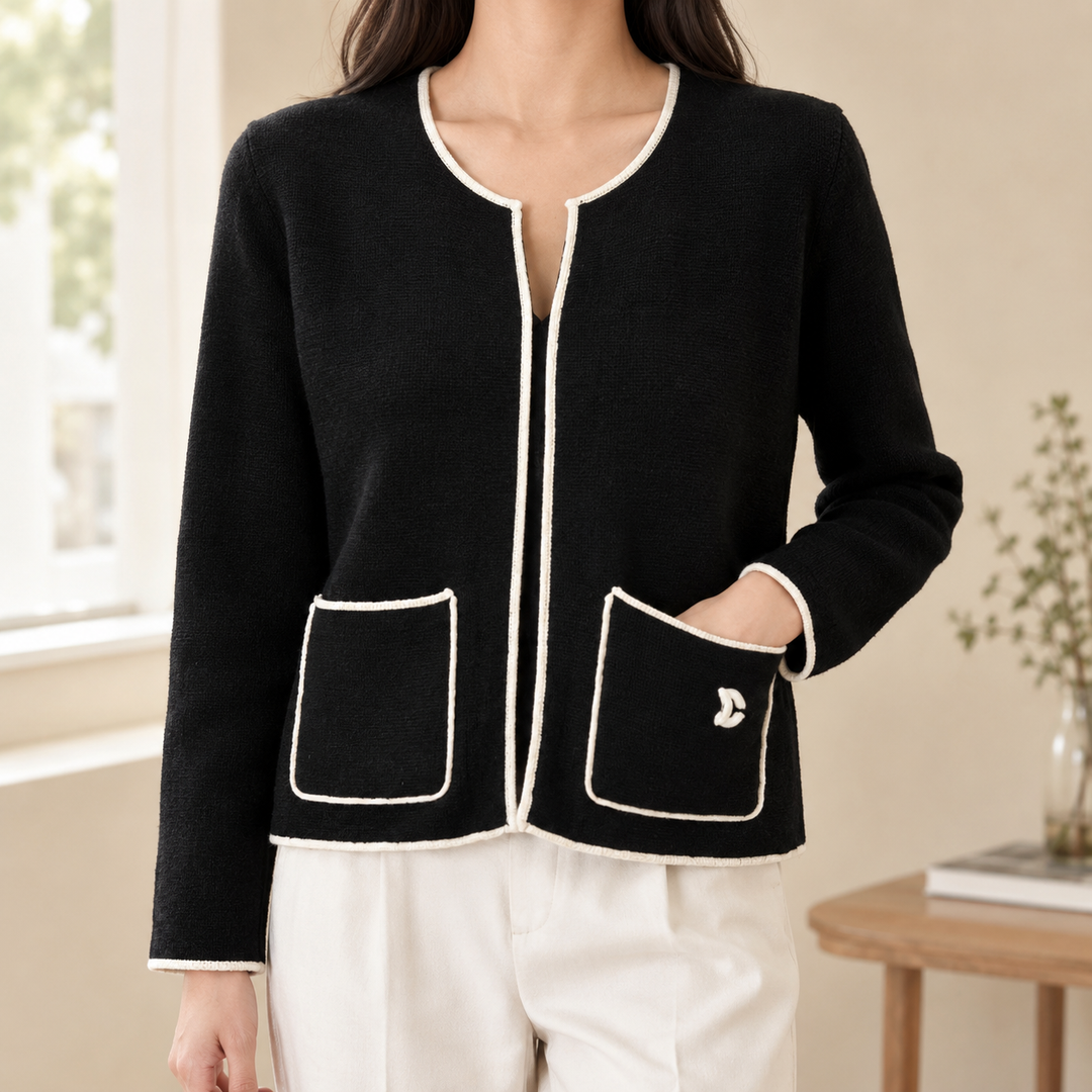 Women's Wendy Contrast Trim Cardigan | Invictora.com