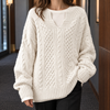 Women's Fernanda-Pearl Cable Sweater | Invictora.com
