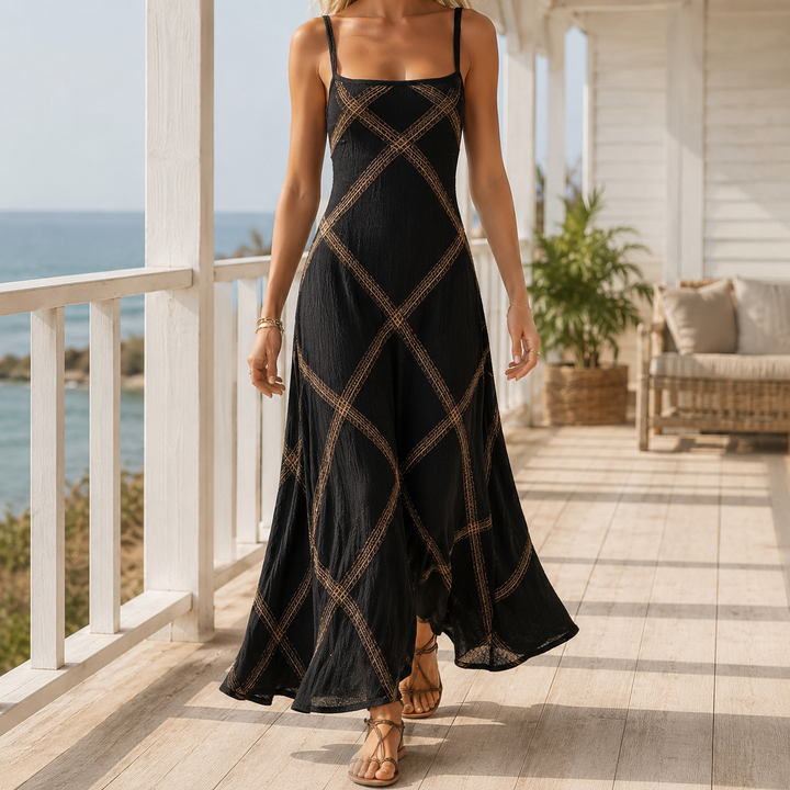 Women's Carmen-Mae Geometric Maxi Dress product image | Invictora.com