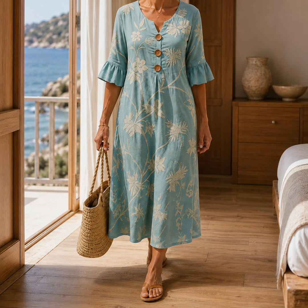 Women's Eleanor-Elise Floral Midi Dress | Invictora.com