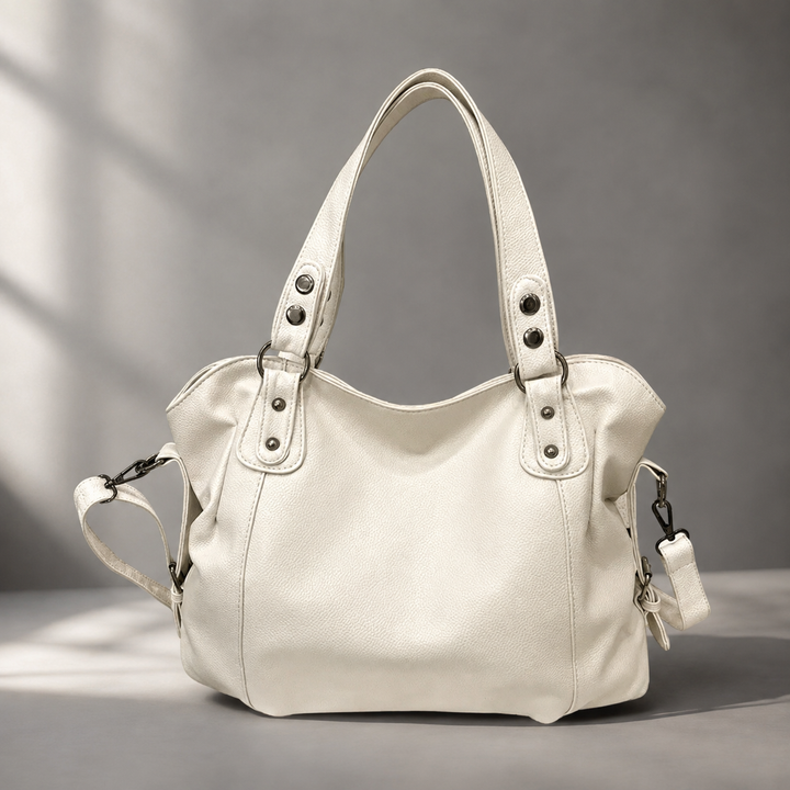 Women's Marconi Rivet Hobo Bag in Beige | Invictora.com