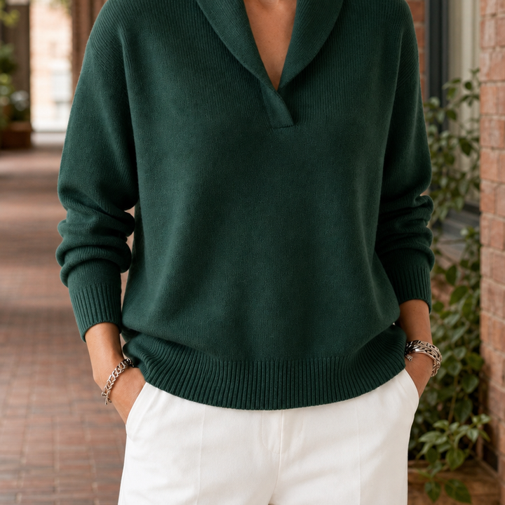 Women's Freya-Belle Shawl Collar Sweater | Invictora.com