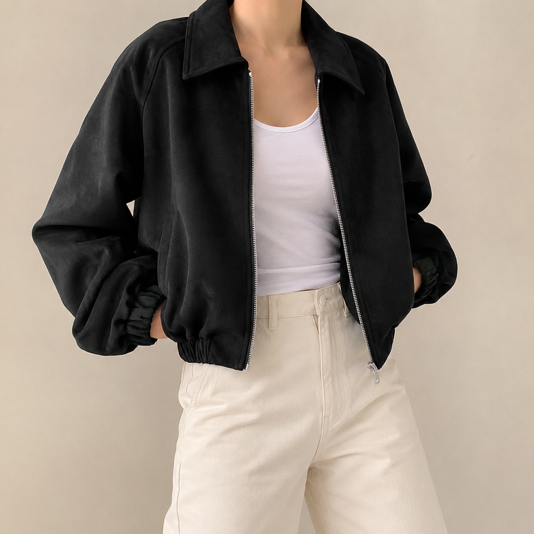 Women's Thornbury Faux Suede Crop Jacket | Invictora.com
