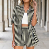 Women's Xenia Striped Shorts Set | Invictora.com