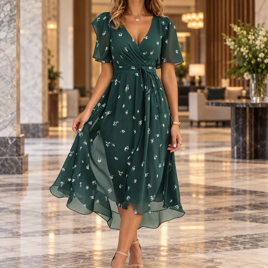 Women's Ilaria-Eve Wrap Midi Dress | Invictora.com