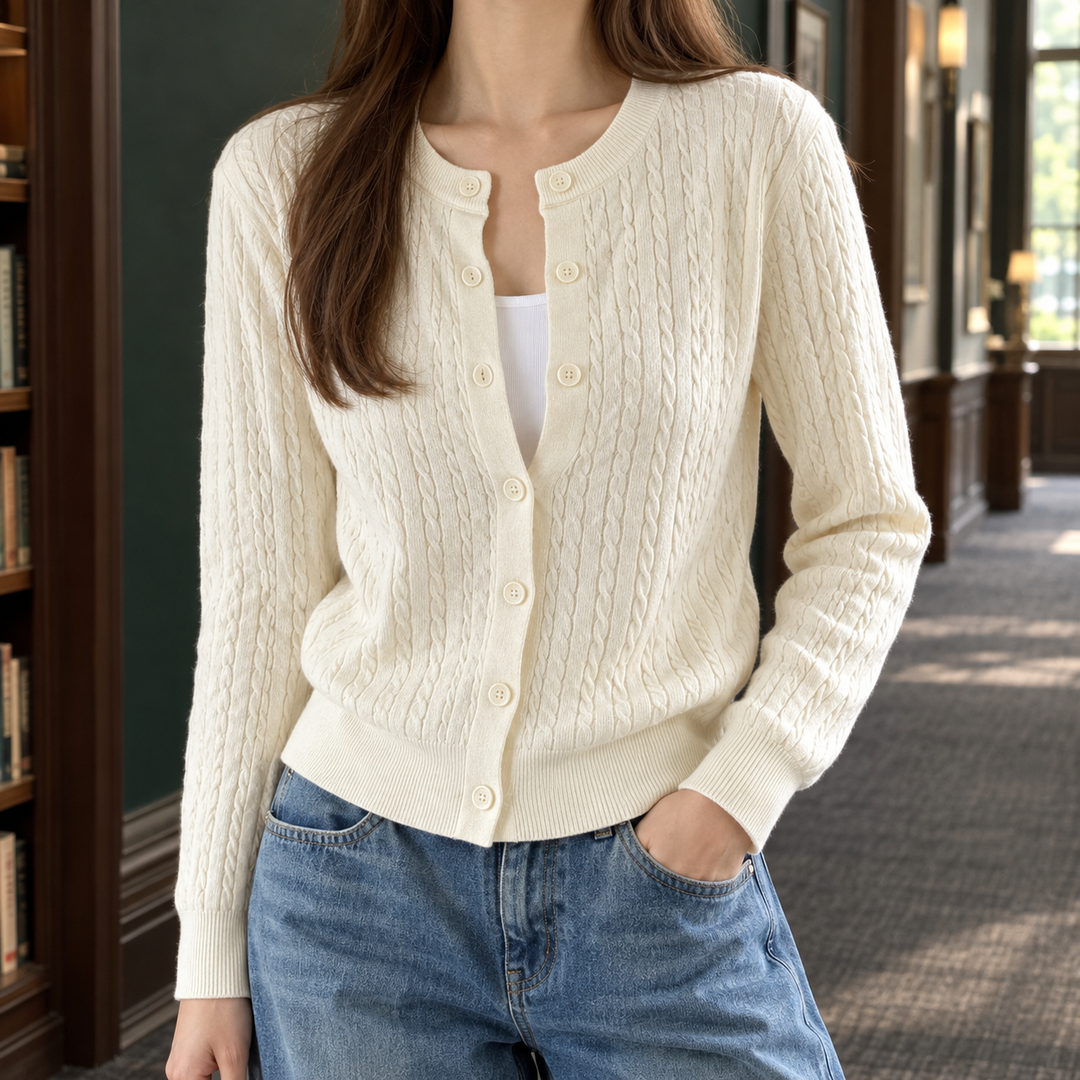 Women's Ernestine-Grace Cable Cardigan | Invictora.com