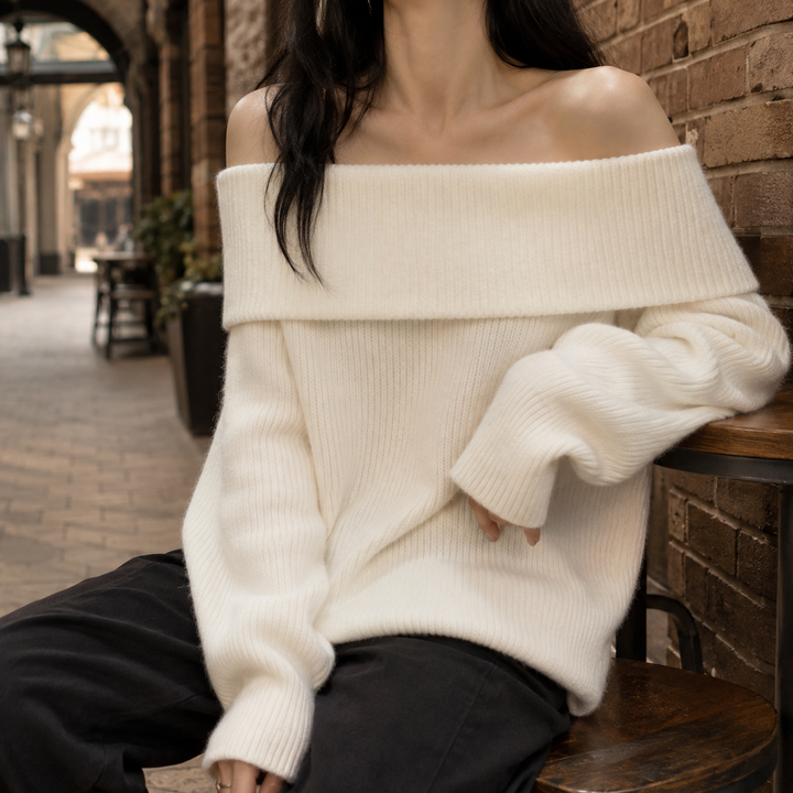 Women's Tiphaine Off-Shoulder Sweater | Invictora.com