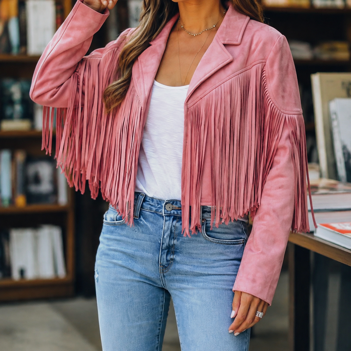 Women's Giselle-Grace Fringe Jacket | Invictora.com