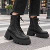 Women's Caselli Platform Boots in Black | Invictora.com