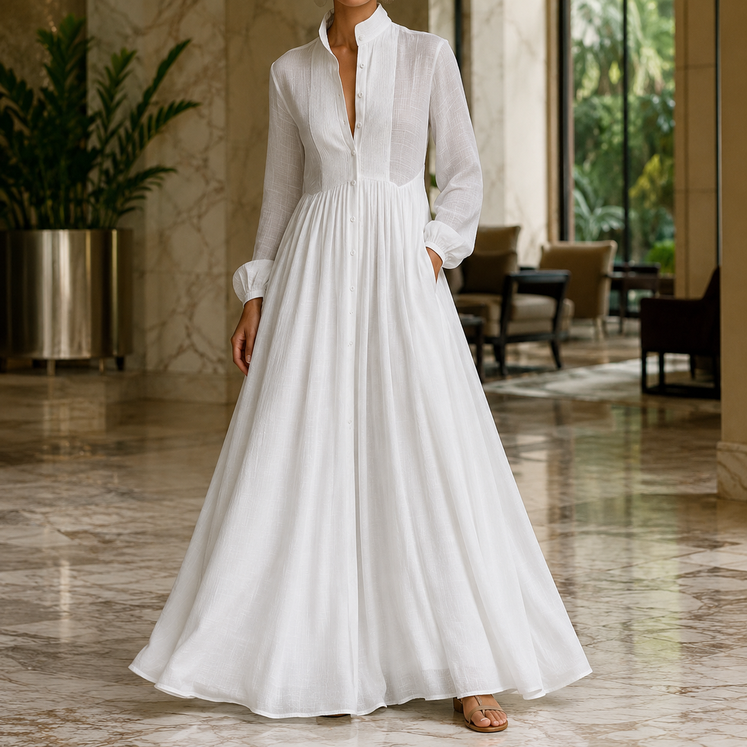 Women's Evangeline Button-Front Maxi Dress product image | Invictora.com